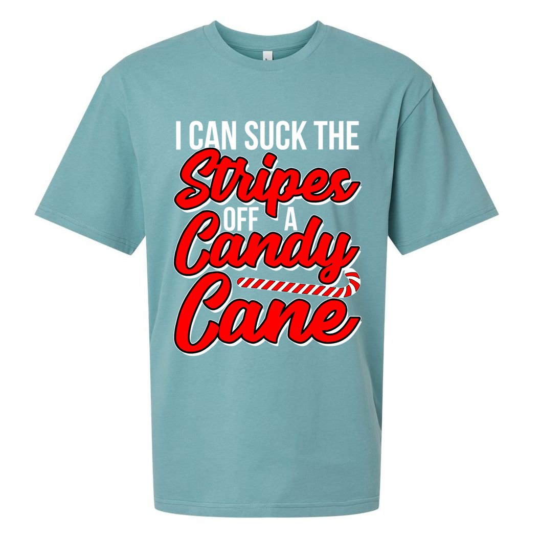 Funny I Can Suck The Stripes Off A Candy Cane Naughty Xmas Gift Sueded Cloud Jersey T-Shirt