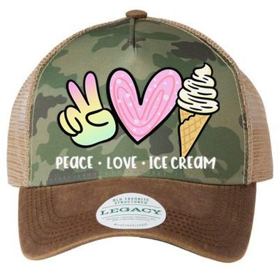 Funny Ice Cream Humor Ice Cream Lover Funny Summer Legacy Tie Dye Trucker Hat