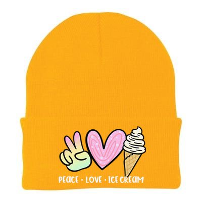 Funny Ice Cream Humor Ice Cream Lover Funny Summer Knit Cap Winter Beanie