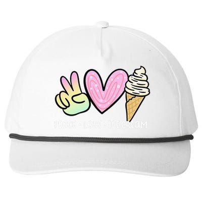 Funny Ice Cream Humor Ice Cream Lover Funny Summer Snapback Five-Panel Rope Hat