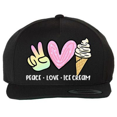 Funny Ice Cream Humor Ice Cream Lover Funny Summer Wool Snapback Cap