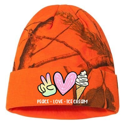 Funny Ice Cream Humor Ice Cream Lover Funny Summer Kati Licensed 12" Camo Beanie