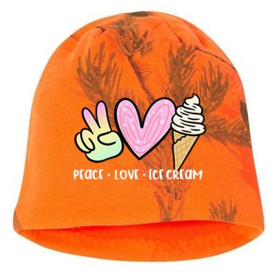 Funny Ice Cream Humor Ice Cream Lover Funny Summer Kati - Camo Knit Beanie