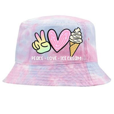 Funny Ice Cream Humor Ice Cream Lover Funny Summer Tie-Dyed Bucket Hat