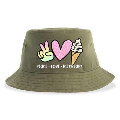 Funny Ice Cream Humor Ice Cream Lover Funny Summer Sustainable Bucket Hat