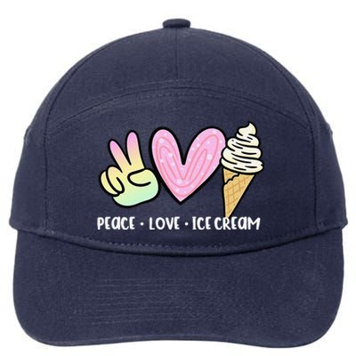 Funny Ice Cream Humor Ice Cream Lover Funny Summer 7-Panel Snapback Hat