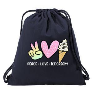 Funny Ice Cream Humor Ice Cream Lover Funny Summer Drawstring Bag