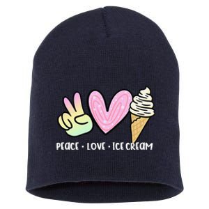 Funny Ice Cream Humor Ice Cream Lover Funny Summer Short Acrylic Beanie