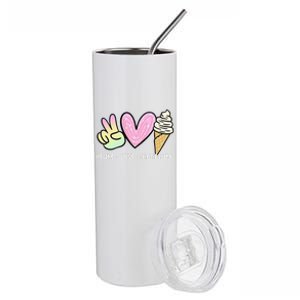 Funny Ice Cream Humor Ice Cream Lover Funny Summer Stainless Steel Tumbler