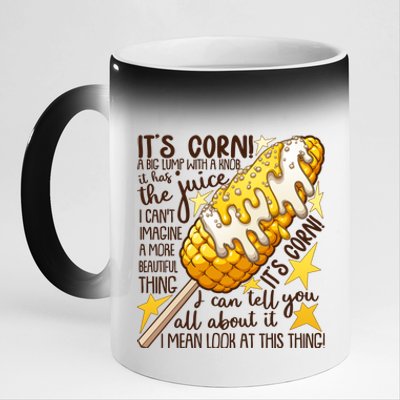 Funny It's Corn A Big Lump With A Knob Meme 11oz Black Color Changing Mug