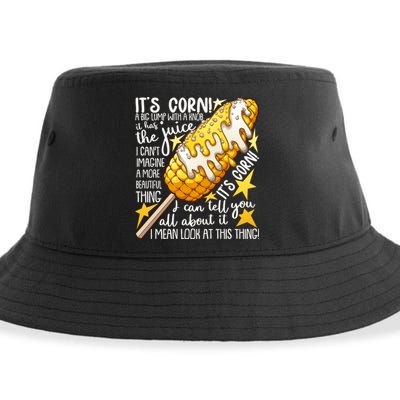 Funny It's Corn A Big Lump With A Knob Meme Sustainable Bucket Hat