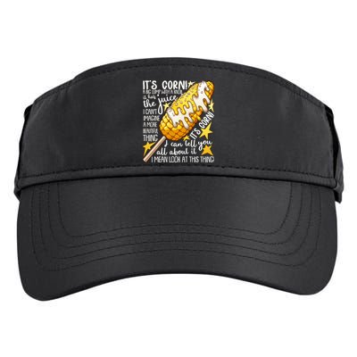 Funny It's Corn A Big Lump With A Knob Meme Adult Drive Performance Visor