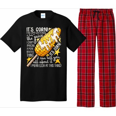 Funny It's Corn A Big Lump With A Knob Meme Pajama Set