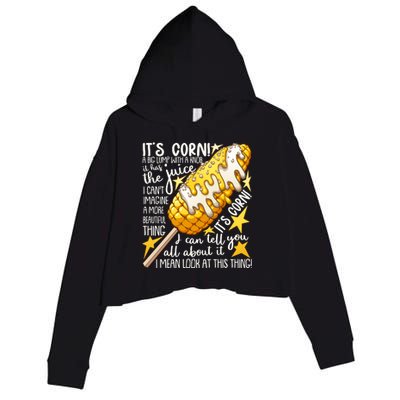 Funny It's Corn A Big Lump With A Knob Meme Crop Fleece Hoodie