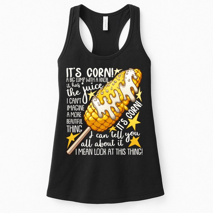 Funny It's Corn A Big Lump With A Knob Meme Womens Tank Top