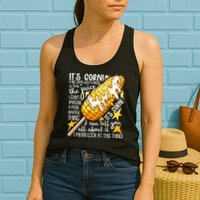 Funny It's Corn A Big Lump With A Knob Meme Womens Tank Top