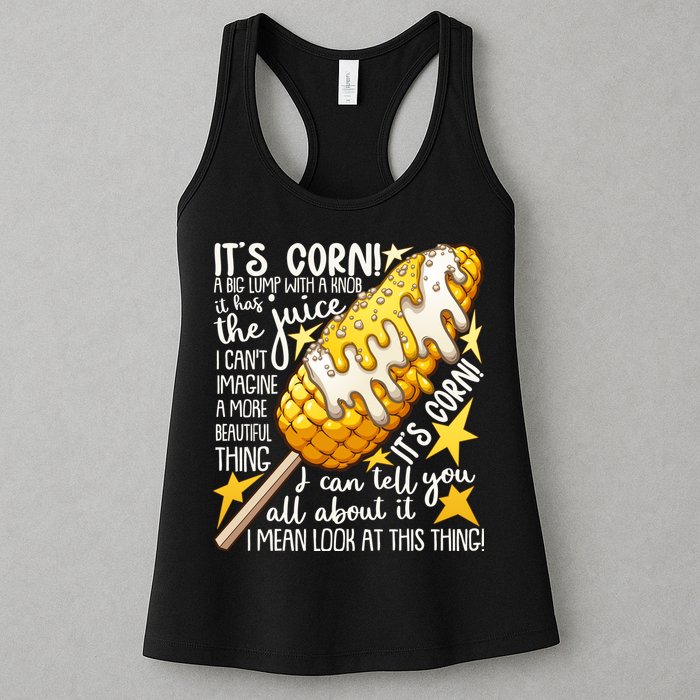 Funny It's Corn A Big Lump With A Knob Meme Womens Tank Top