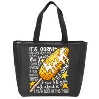 Funny It's Corn A Big Lump With A Knob Meme Zip Tote Bag