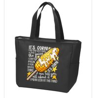 Funny It's Corn A Big Lump With A Knob Meme Zip Tote Bag