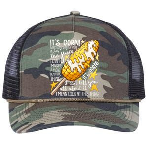 Funny It's Corn A Big Lump With A Knob Meme Retro Rope Trucker Hat Cap