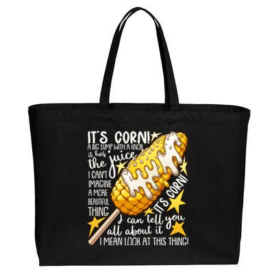 Funny It's Corn A Big Lump With A Knob Meme Cotton Canvas Jumbo Tote