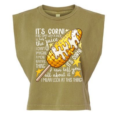 Funny It's Corn A Big Lump With A Knob Meme Garment-Dyed Women's Muscle Tee