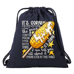 Funny It's Corn A Big Lump With A Knob Meme Drawstring Bag