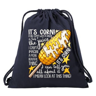 Funny It's Corn A Big Lump With A Knob Meme Drawstring Bag