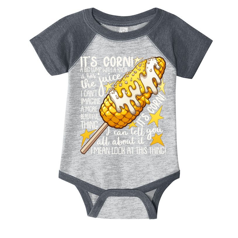 Funny It's Corn A Big Lump With A Knob Meme Infant Baby Jersey Bodysuit