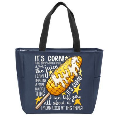 Funny It's Corn A Big Lump With A Knob Meme Zip Tote Bag