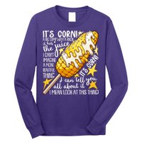 Funny It's Corn A Big Lump With A Knob Meme Long Sleeve Shirt