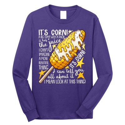 Funny It's Corn A Big Lump With A Knob Meme Long Sleeve Shirt