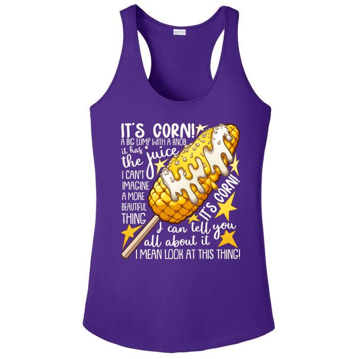 Funny It's Corn A Big Lump With A Knob Meme Ladies PosiCharge Competitor Racerback Tank