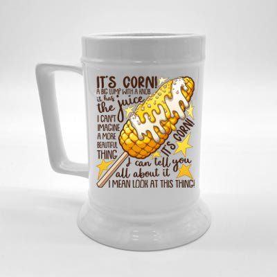 Funny It's Corn A Big Lump With A Knob Meme Beer Stein