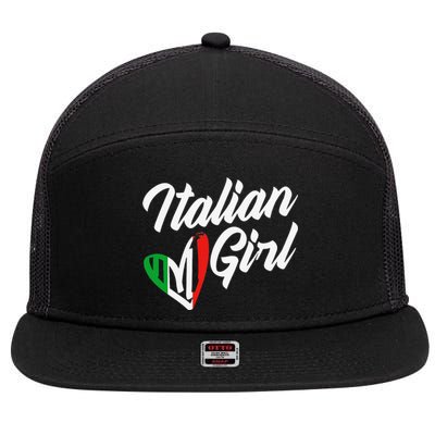 Funny Italy Culture Italian Roots Cute Italian 7 Panel Mesh Trucker Snapback Hat