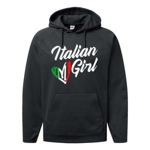 Funny Italy Culture Italian Roots Cute Italian Performance Fleece Hoodie