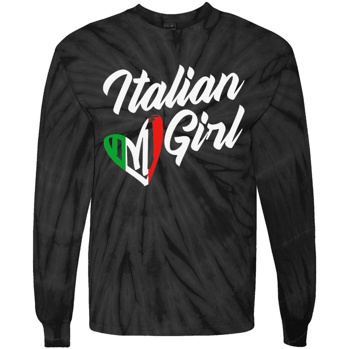 Funny Italy Culture Italian Roots Cute Italian Tie-Dye Long Sleeve Shirt