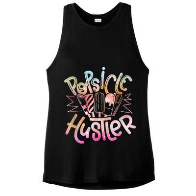 Funny Ice Cream Retro Popsicle Hustler Ladies PosiCharge Tri-Blend Wicking Tank