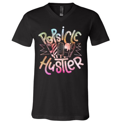 Funny Ice Cream Retro Popsicle Hustler V-Neck T-Shirt
