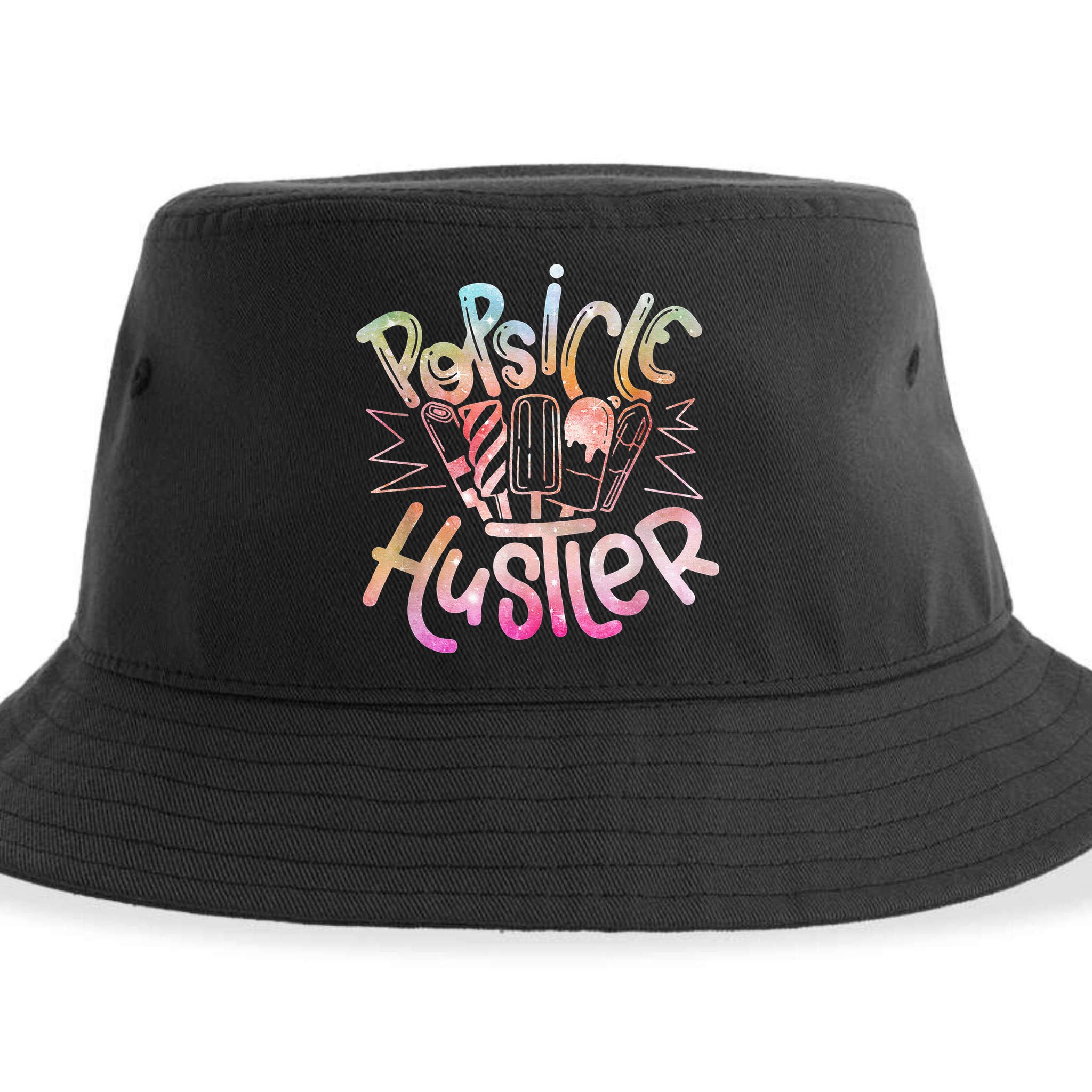 Funny Ice Cream Retro Popsicle Hustler Sustainable Bucket Hat