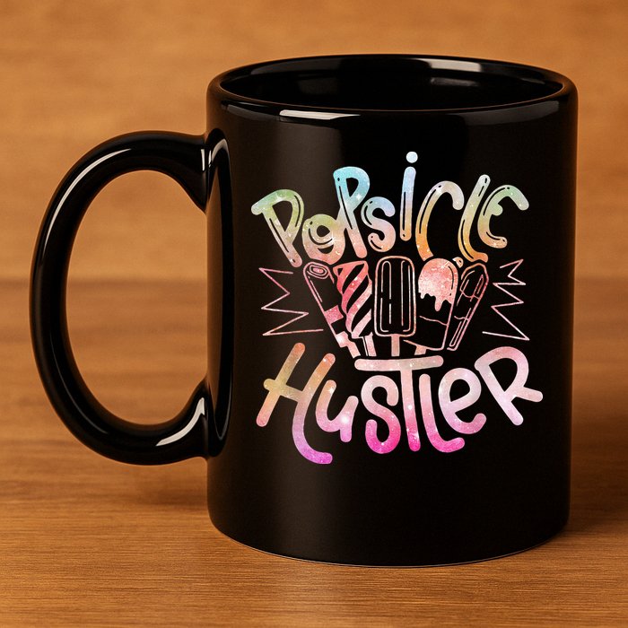 Funny Ice Cream Retro Popsicle Hustler 11oz C Handle Ceramic Mug
