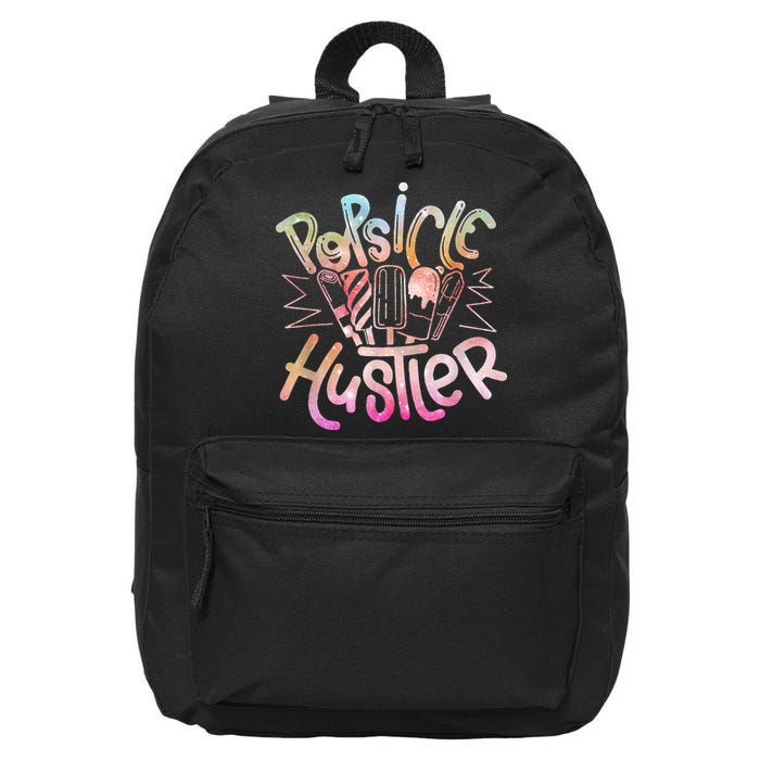 Funny Ice Cream Retro Popsicle Hustler 16 in Basic Backpack