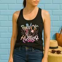 Funny Ice Cream Retro Popsicle Hustler Womens Tank Top