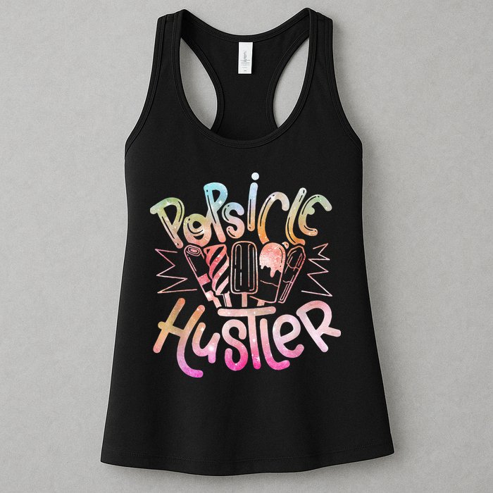 Funny Ice Cream Retro Popsicle Hustler Womens Tank Top