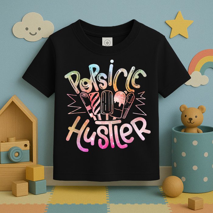Funny Ice Cream Retro Popsicle Hustler Toddler T-Shirt