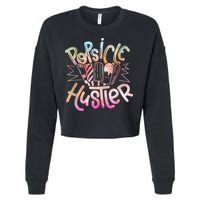 Funny Ice Cream Retro Popsicle Hustler Cropped Pullover Crew