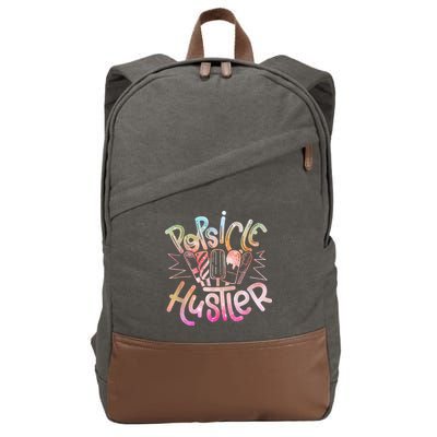 Funny Ice Cream Retro Popsicle Hustler Cotton Canvas Backpack