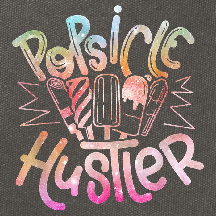 Funny Ice Cream Retro Popsicle Hustler Cotton Canvas Backpack