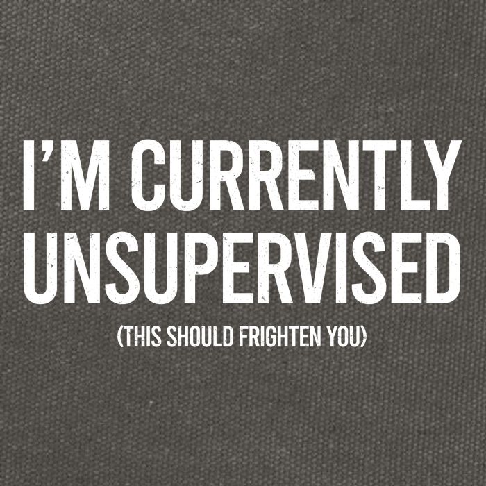 Funny Im Currently Unsupervised This Should Frighten You Cotton Canvas Backpack