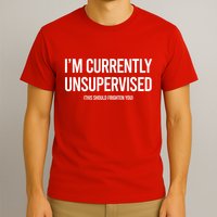 Funny Im Currently Unsupervised This Should Frighten You T-Shirt